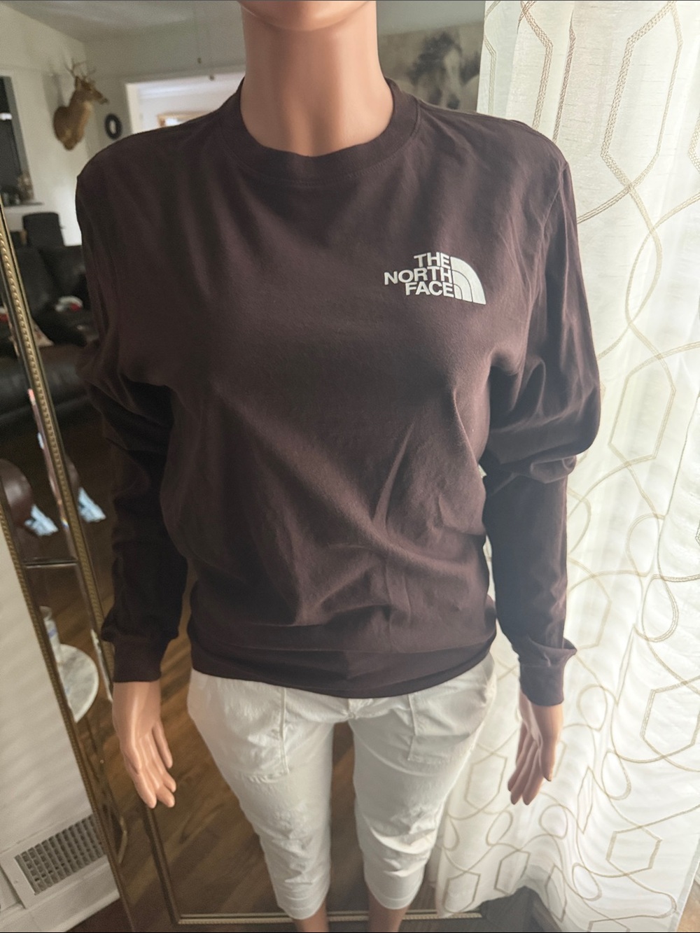 The North Face  Crewneck Sweater in Brown with White Logo